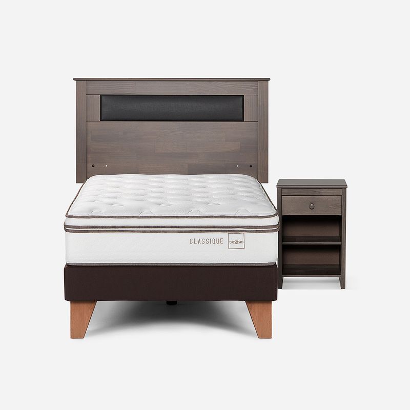 ROSEN - Cama Europea Classique+ 15 Plazas + Muebles Ferrara