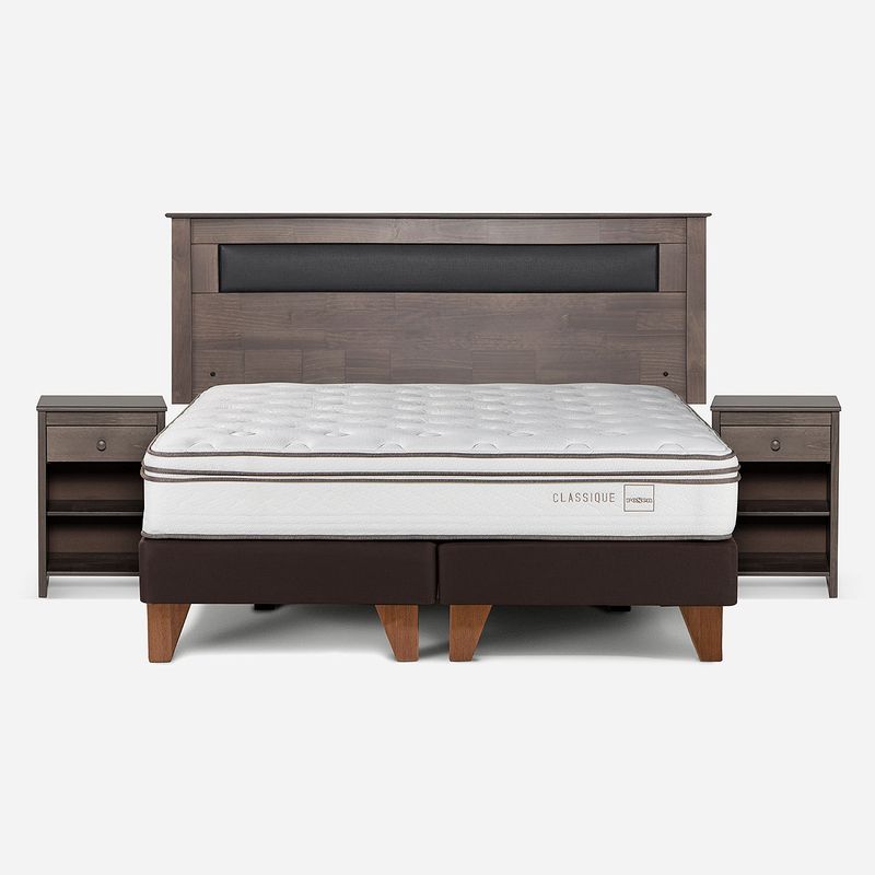 ROSEN - Cama Europea Classique+ King 180x200 cm + Muebles Ferrara