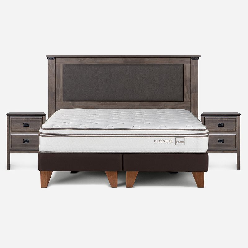 ROSEN - Cama Europea Classique+ King 180x200 cm + Muebles New Ray