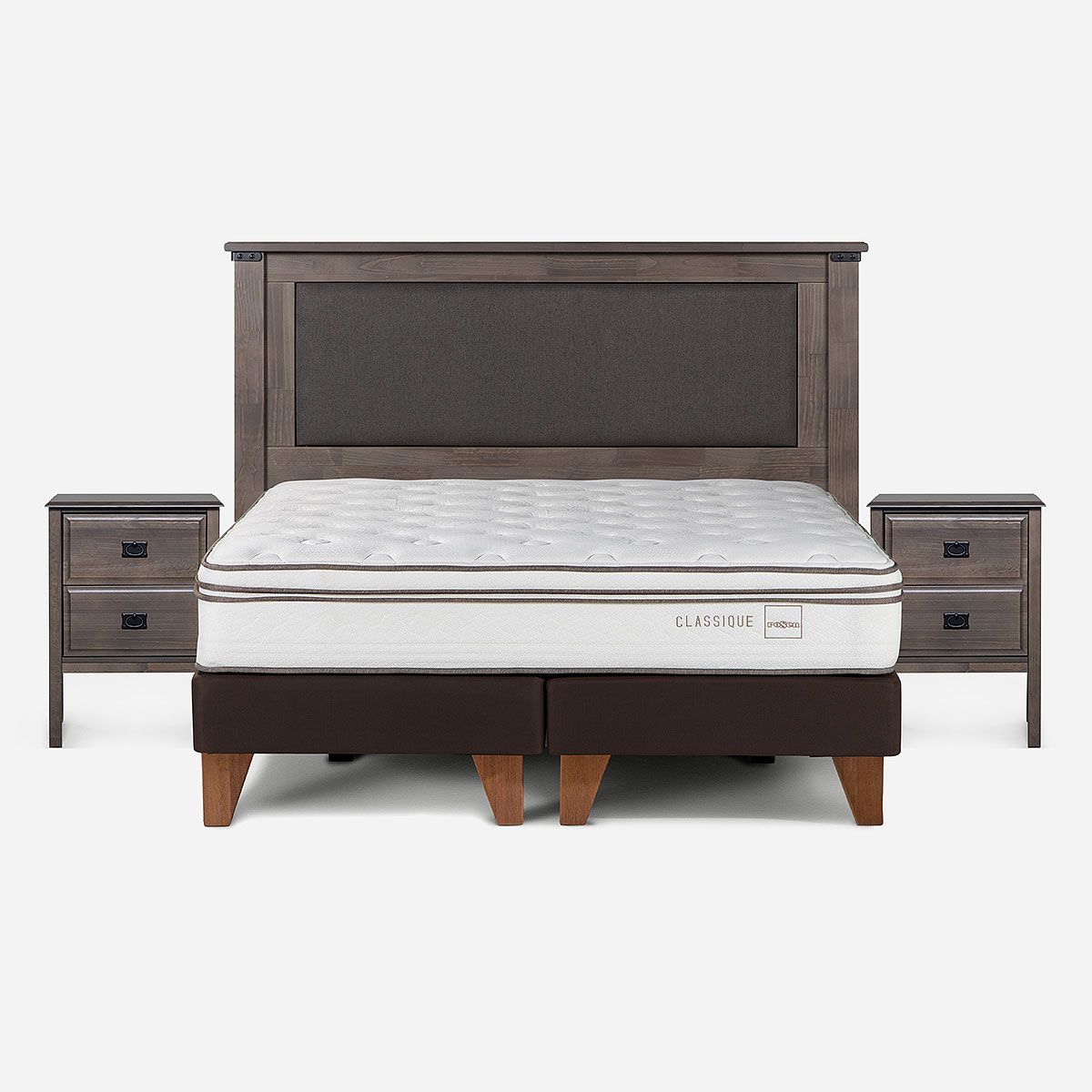 ROSEN - Cama Europea Classique+ 2 Plazas 150x200 cm +Muebles New Ray