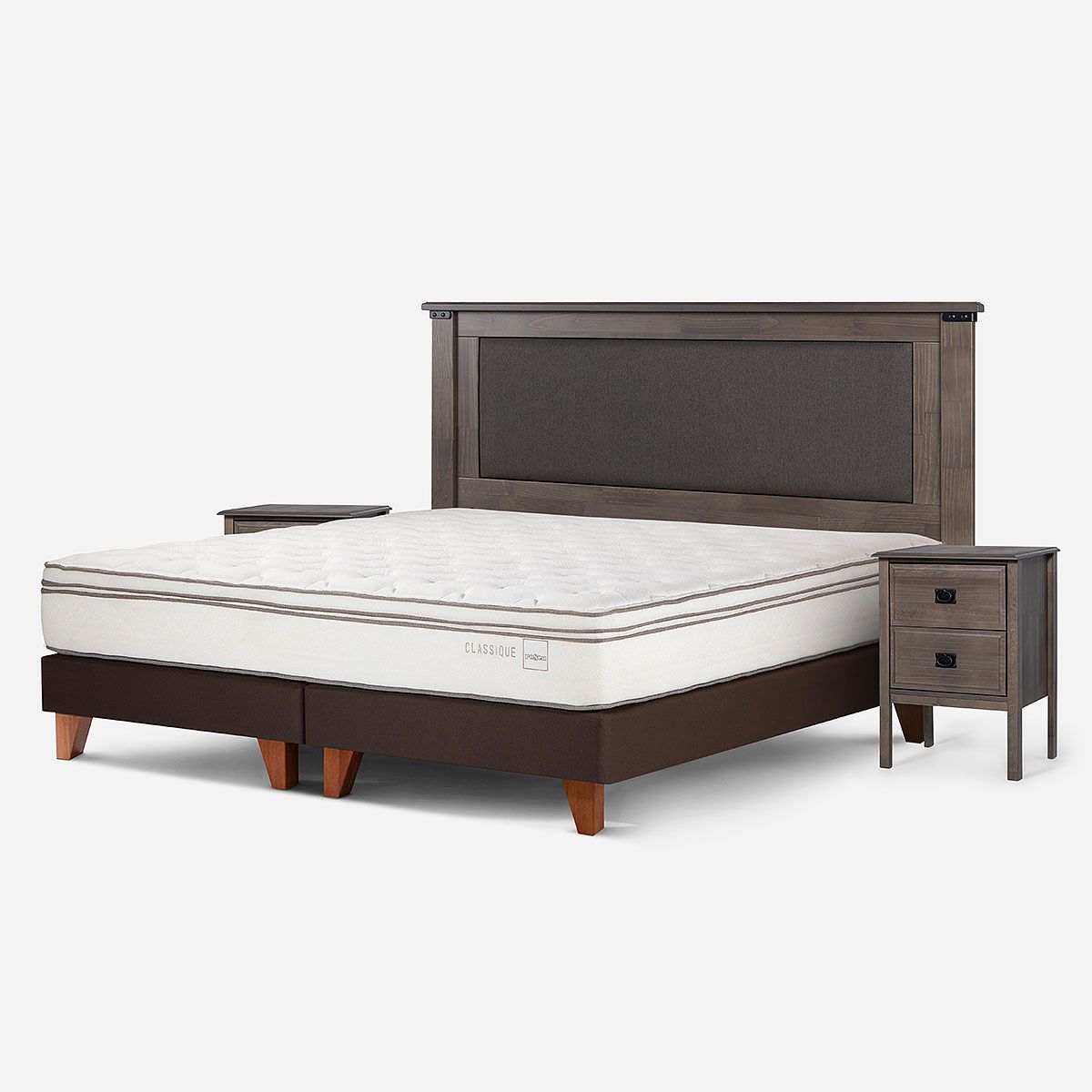 ROSEN - Cama Europea Classique+ 2 Plazas 150x200 cm +Muebles New Ray