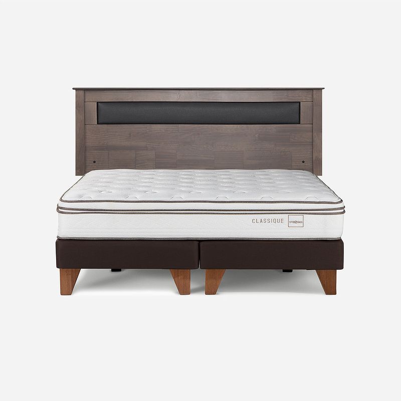 ROSEN - Cama Europea Classique+ King 180x200 cm + Respaldo Ferrara
