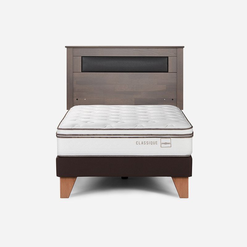 ROSEN - Cama Europea Classique+ 15 Plazas + Respaldo Ferrara