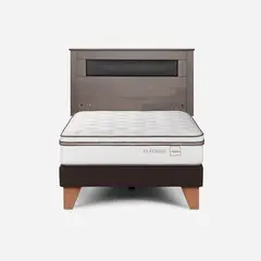 ROSEN - Cama Europea Classique+ 1,5 Plazas + Respaldo Ferrara