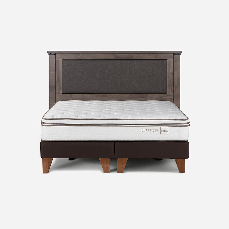 ROSEN - Cama Europea Classique+ 2 Plazas 150x200 cm+Respaldo New Ray