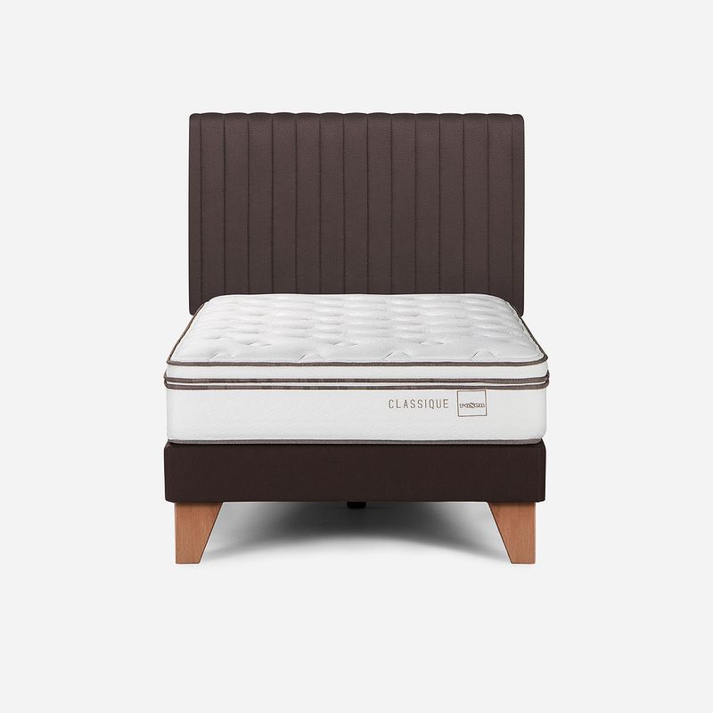 ROSEN - Cama Europea Classique+ 1 Plaza 90x200 cm + Respaldo Lucio