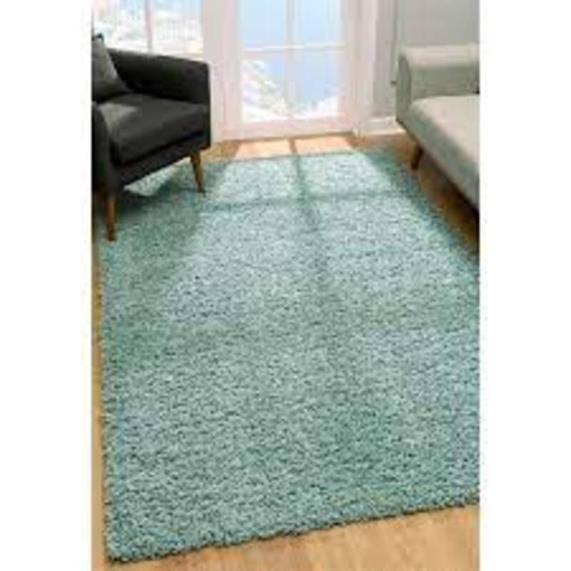 GENERICO - Alfombra Medio Oriente  Shaggys 155x245 Celeste