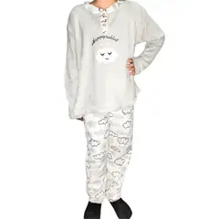 MPROPIA - Pijama Polar Niñas Diseños Nube y Colores Invierno 476