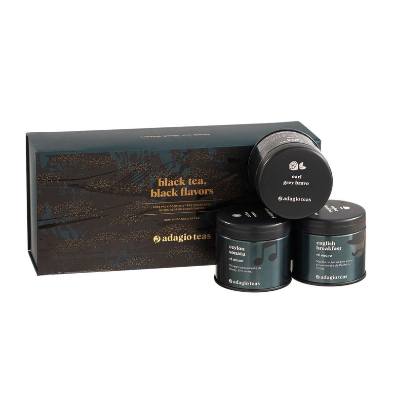 ADAGIO TEAS - Pack Té 3 Pomos Black Tea