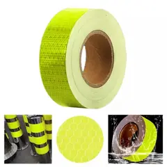 GENERICO - Cinta Reflectante Seguridad Verde Fluorescente 5cm X 25mts