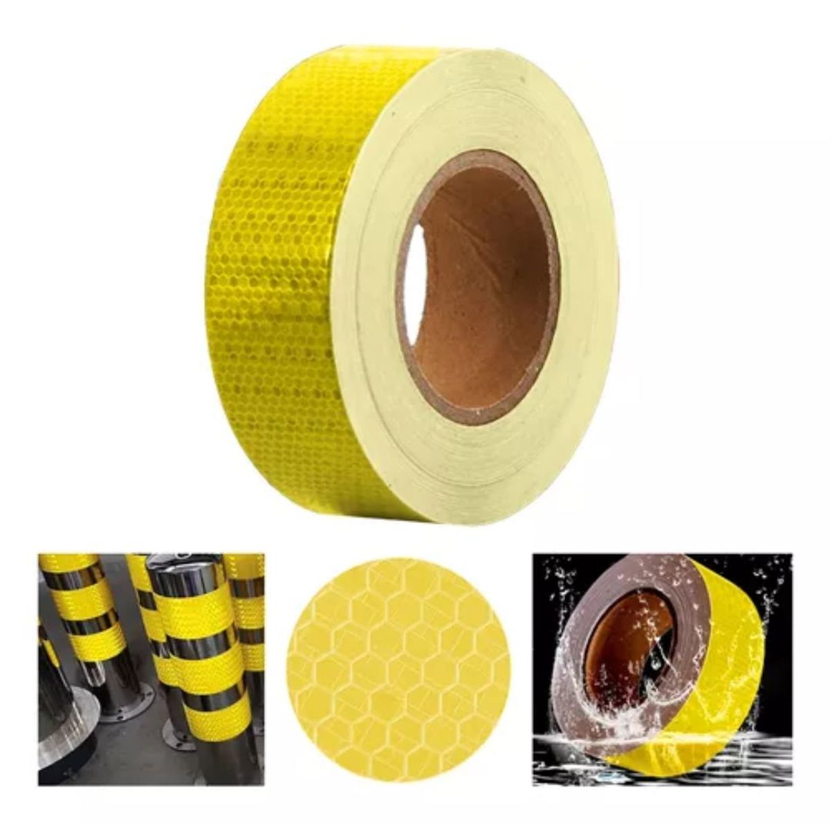 GENERICO - Cinta Reflectante Seguridad Amarillo Fluorescente 5cm X 25mt