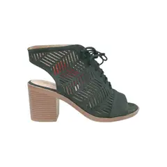 HERIEL - Sandalia Negra Taco Mujer.