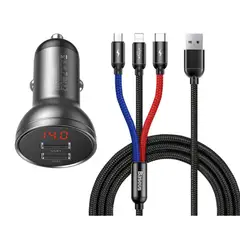 BASEUS - Cargador De Auto Doble Usb 48a Y 24w Quick Charge Baseus.