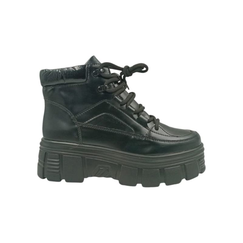 HERIEL - Zapatilla Negra Plataforma Mujer.