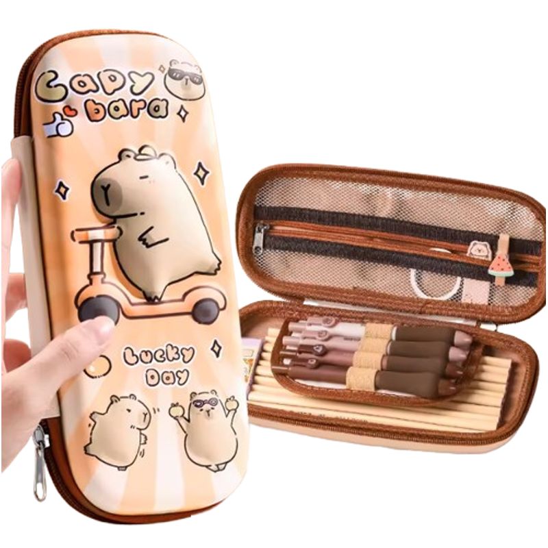 GENERICO - Estuche Para Lápices Tierno Capybara Carpincho