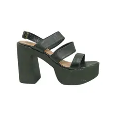 HERIEL - Sandalia Negra Taco Mujer.