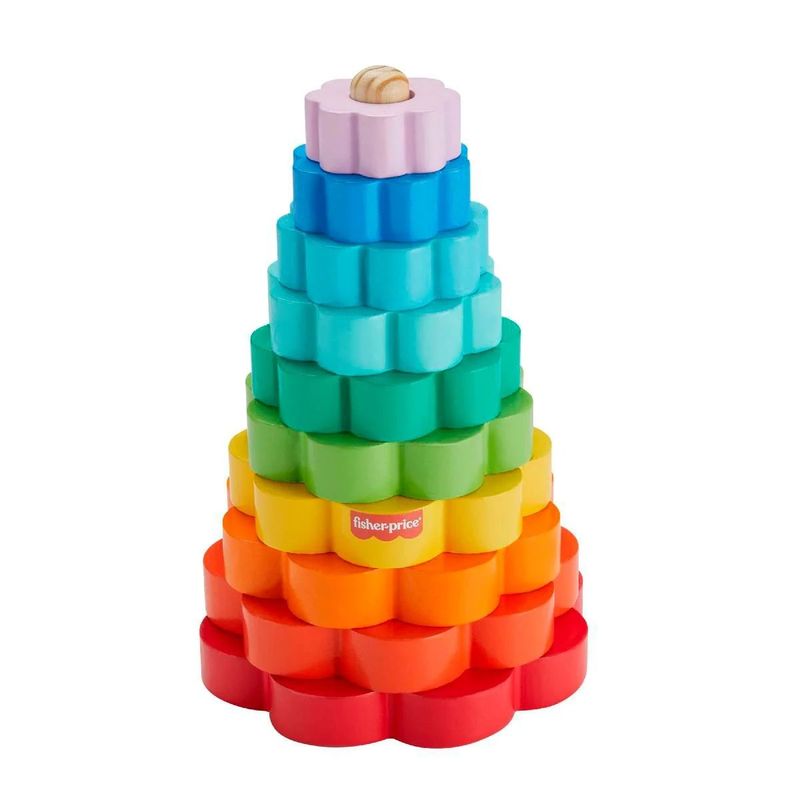 FISHER PRICE - FISHER-PRICE JUGUETE PARA BEBÉS ANILLOS APILABLES DE MADERA