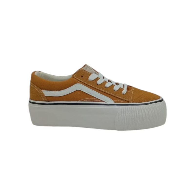 HERIEL - Zapatillas Amarillas Lona Mujer
