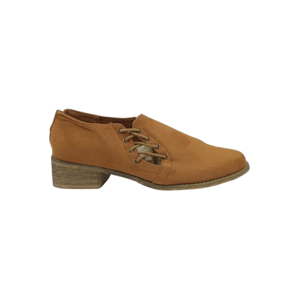 HERIEL - Zapato Camel Gamuza Mujer.