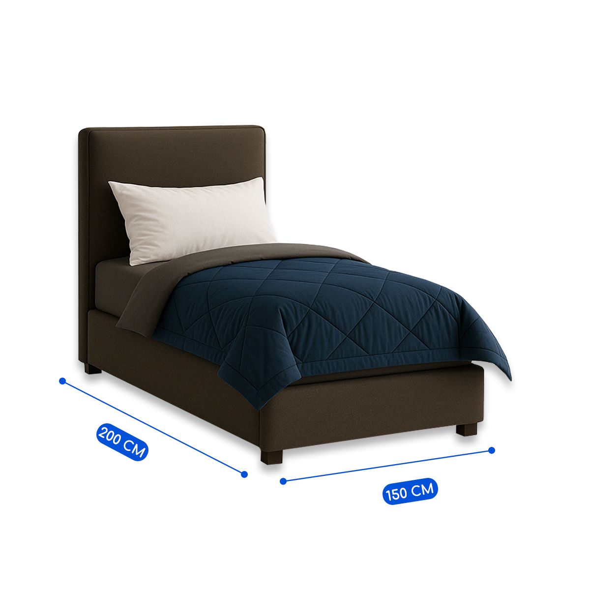 GUIZA - Plumón Edredón Nórdico 1 Plaza 150x200 100% Algodón Guiza