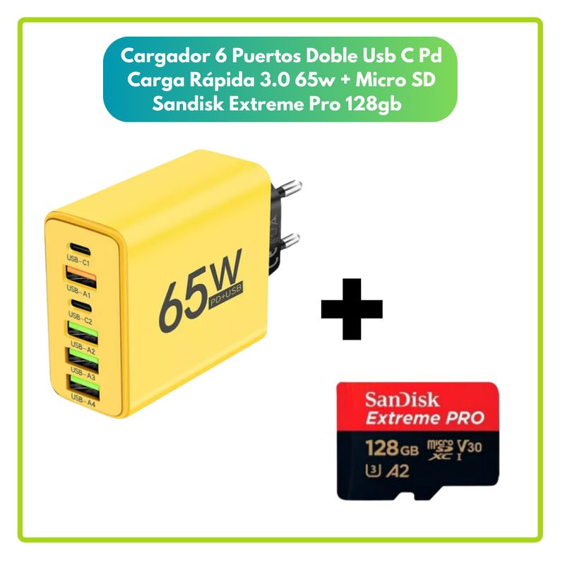 SANDISK - Micro SD SanDisk Extreme PRO 128 GB + CARGADOR