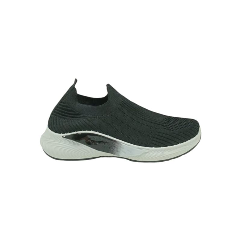 HERIEL - Zapatilla Negra Textil Mujer.