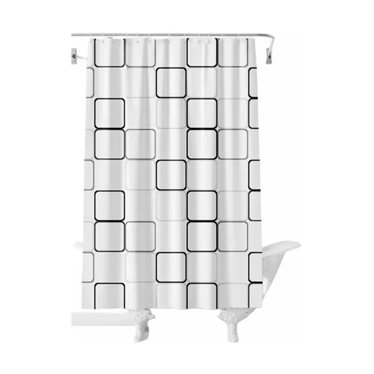 GENERICO - Cortina De Baño Lavable Tela Poliestér 180180cm Impermeable