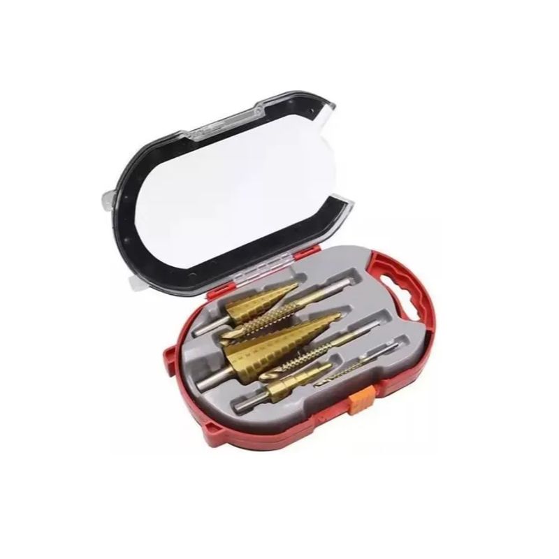 GENERICO - Set 6 Brocas Cónicas Escalonada 4mm A 32mm Paso A Paso