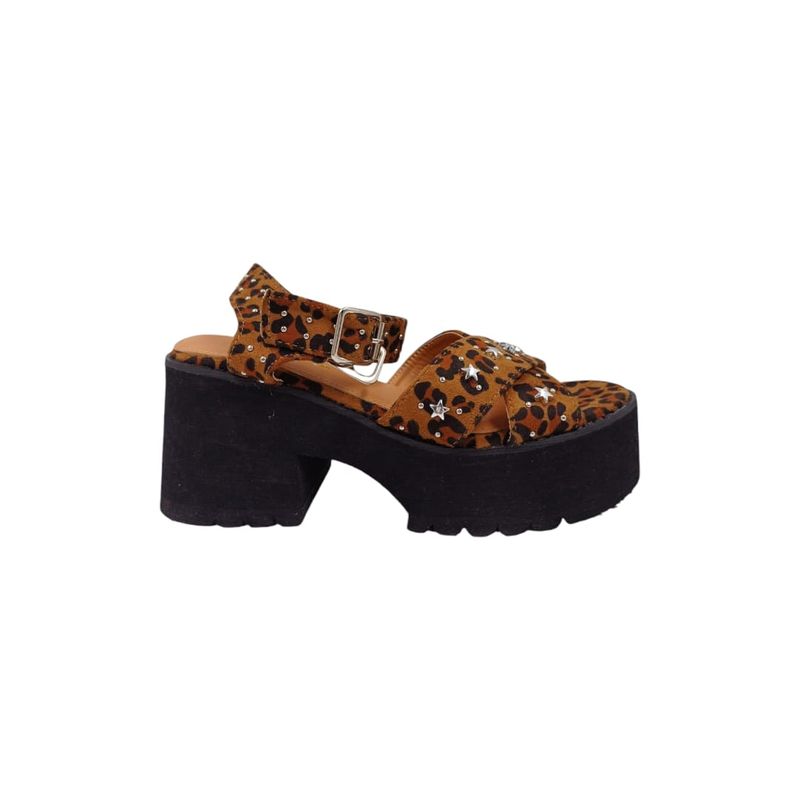 HERIEL - Sandalia Café Plataforma Print