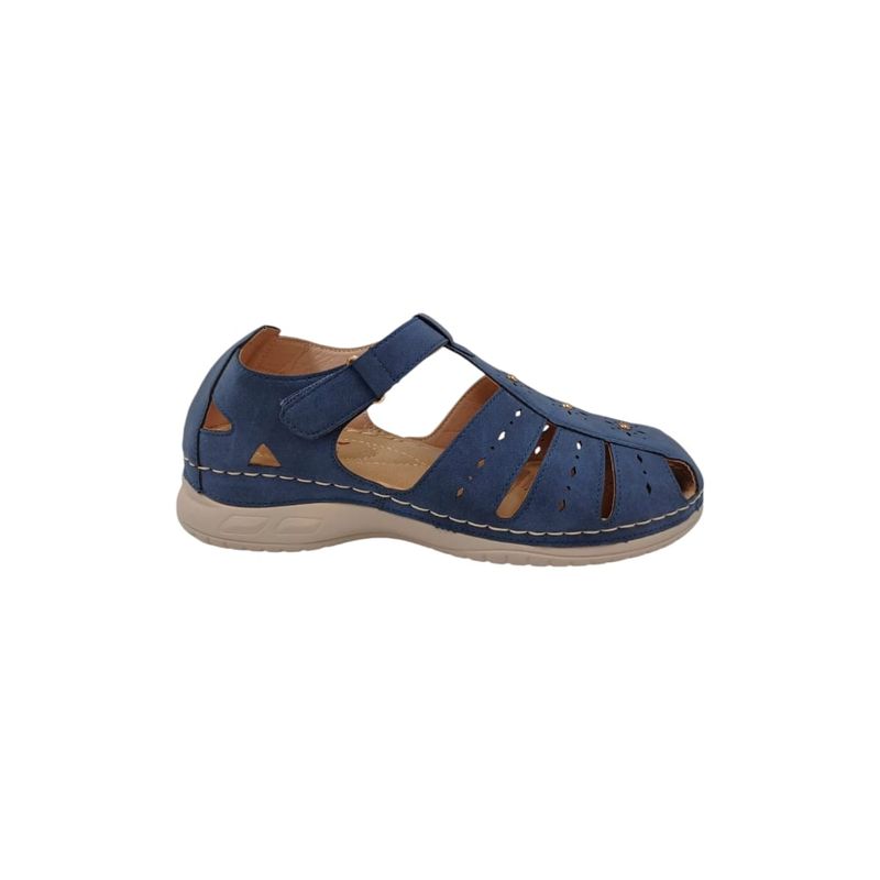 HERIEL - Sandalia Azul Baja Mujer