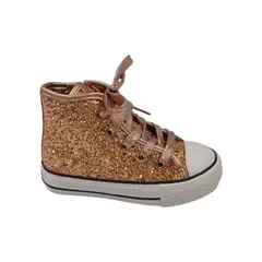 HERIEL - Zapatilla Dorada Glitter Niña.