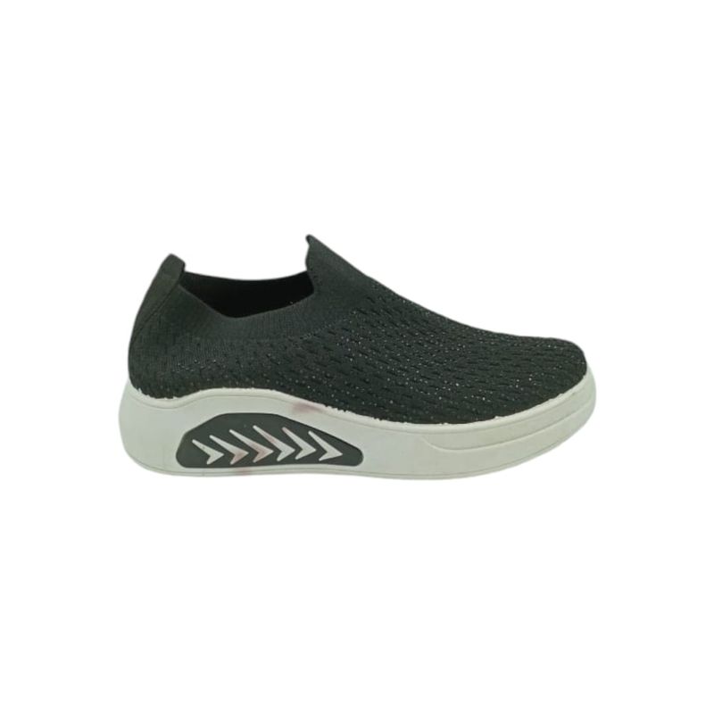 HERIEL - Zapatilla Negra Textil Mujer.