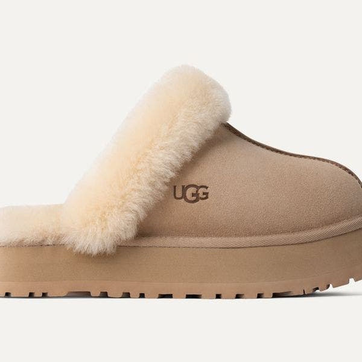UGG - Pantufla Mujer Disquette Beige UGG