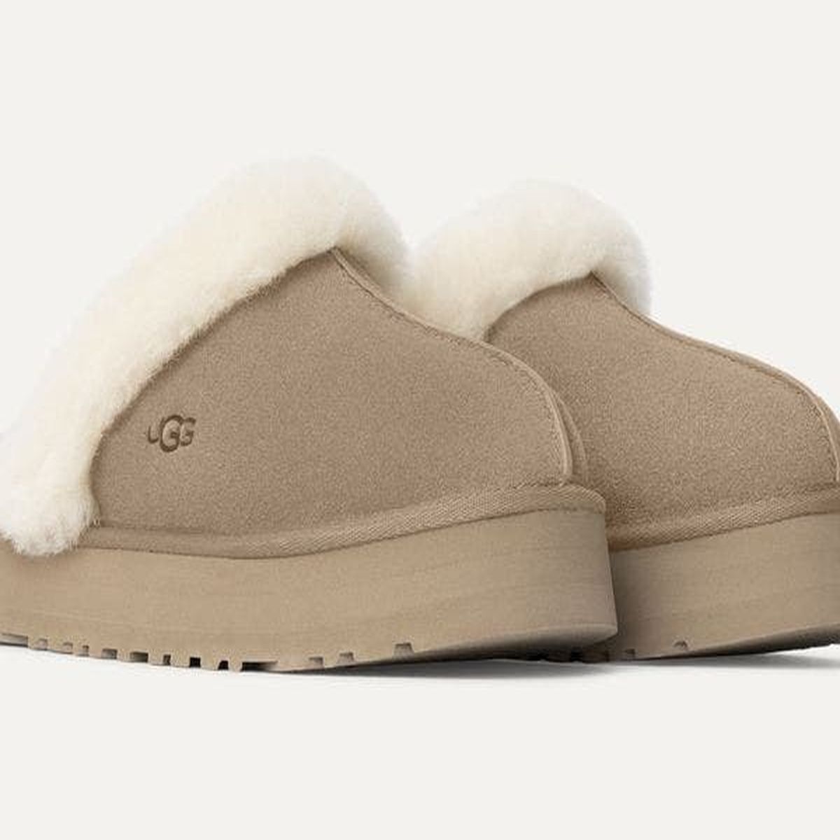 UGG - Pantufla Mujer Disquette Beige UGG