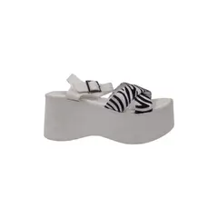 HERIEL - Sandalia Blanca Plataforma Print