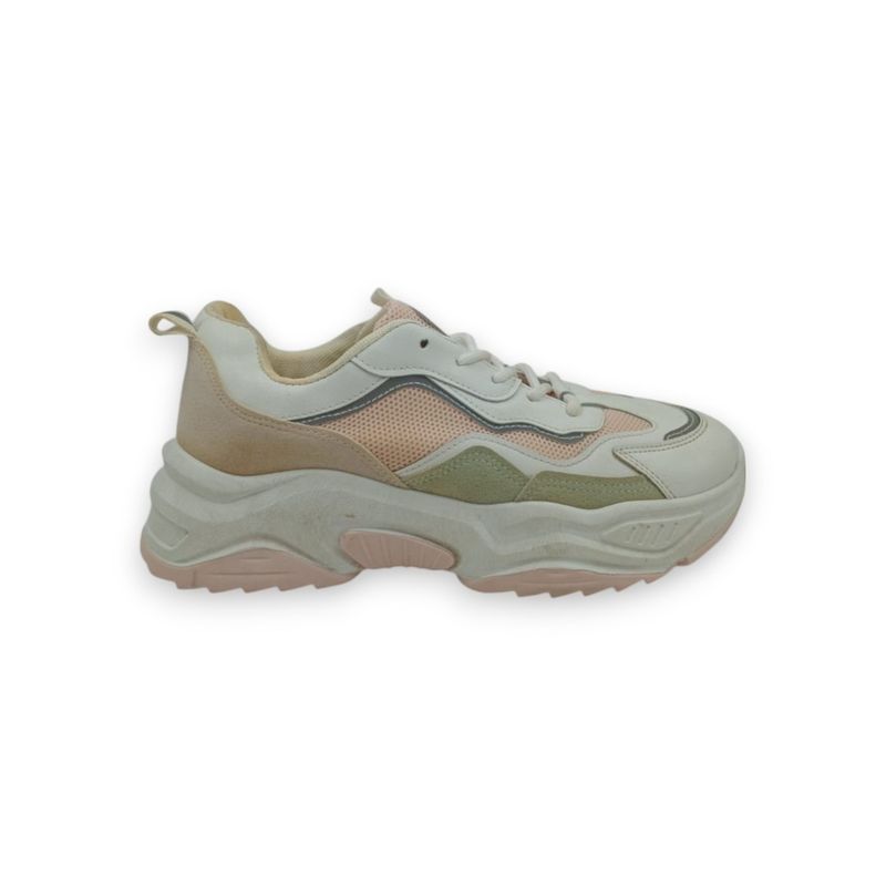 HERIEL - Zapatilla Rosa Plataforma Mujer.