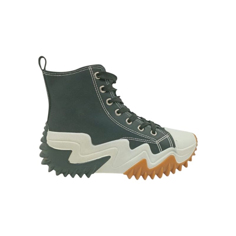 HERIEL - Zapatilla Ecocuero Negro Plataforma.