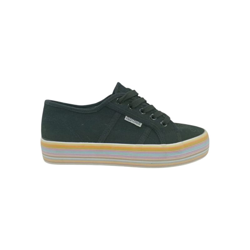HERIEL - Zapatilla Negra Plataforma Mujer.