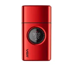 VGR VOYAGER - Shaver Afeitadora Profesional VGR 377 9000RPM Regulable Rojo.-