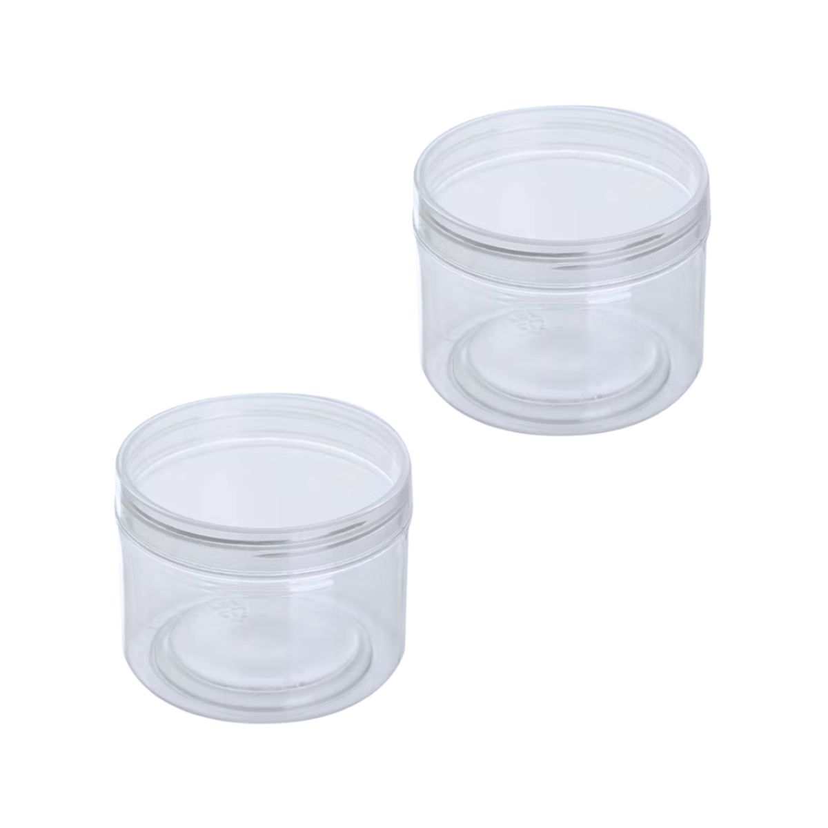 GENERICO - Envase Plástico Con Tapa Rosca Contenedor Pack De 2.