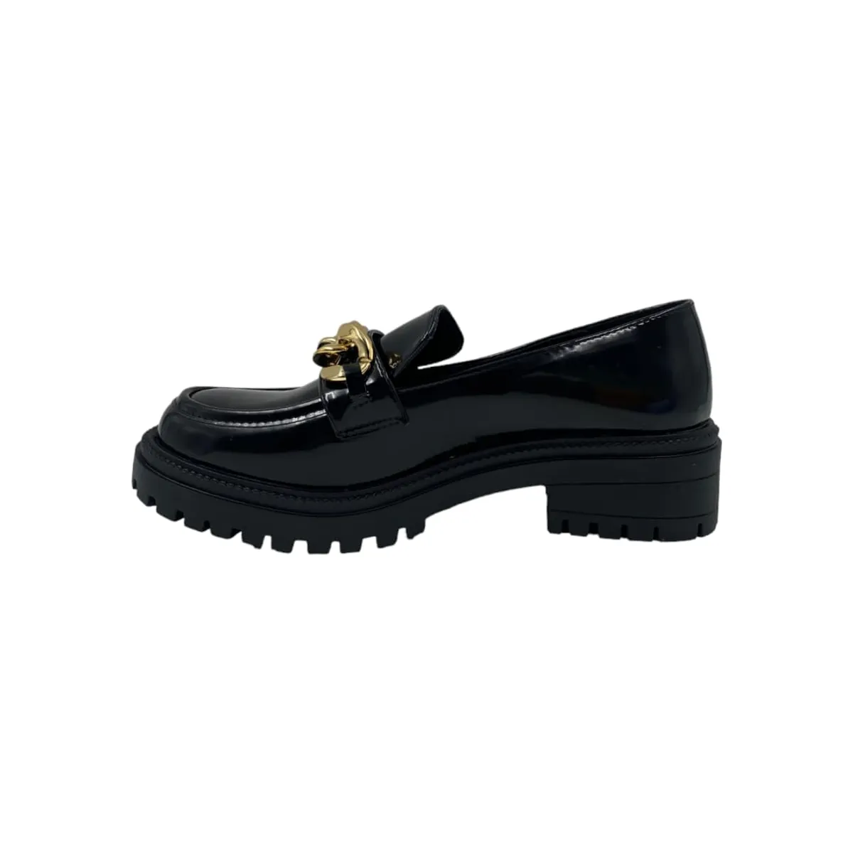 HERIEL - Mocasín Negro Plataforma Charol