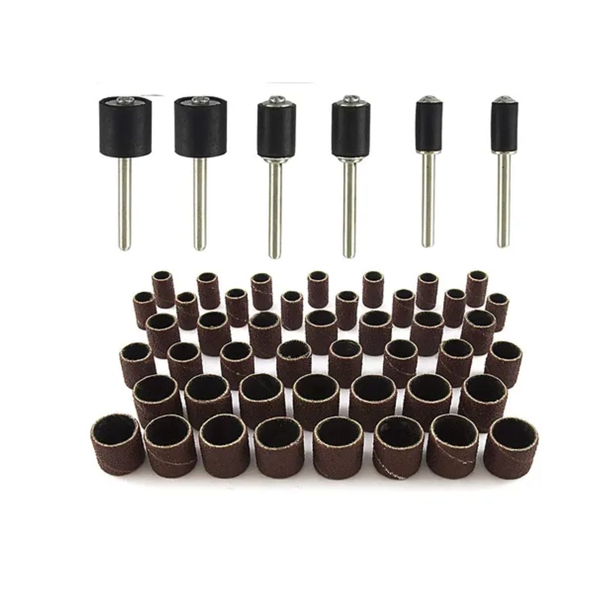 GENERICO - Set Lijas Para Dremel O Minitorno Con Adaptadores 51 Pcs