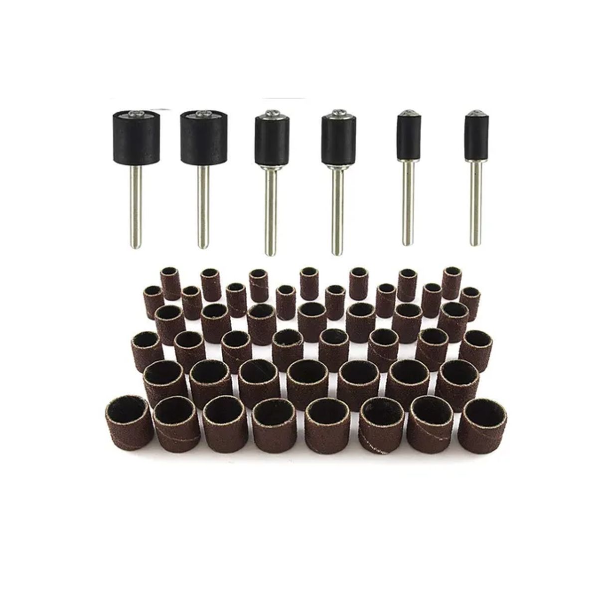 GENERICO - Set Lijas Para Dremel O Minitorno Con Adaptadores 51 Pcs