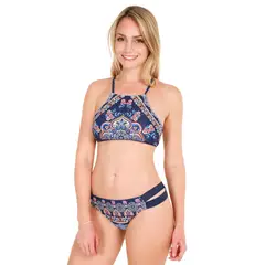 H2O WEAR - Traje de Baño Bikini High Neck para Mujer Azul - Azul