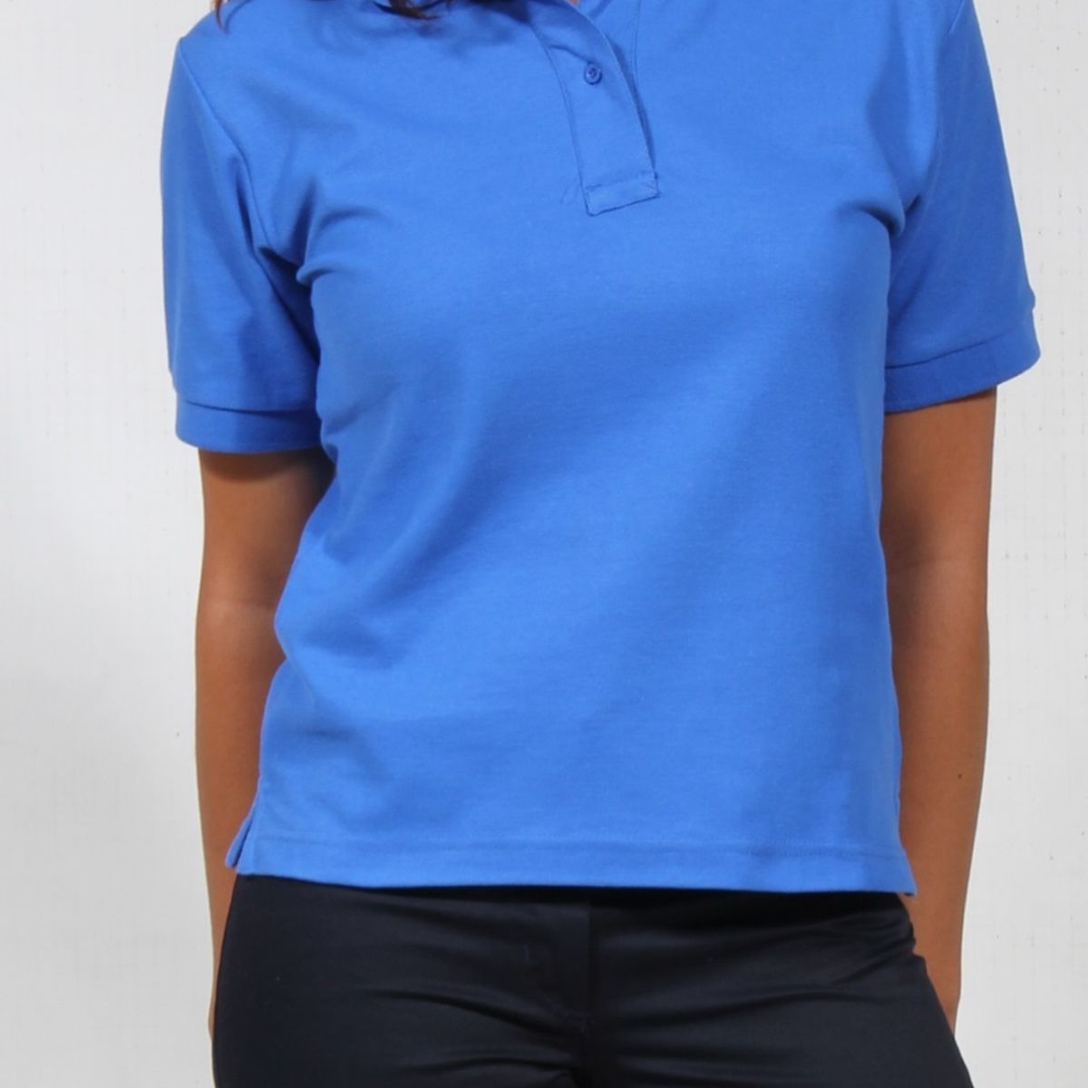 90 GRADOS - Polera Manga Corta Pique Azulina Para Mujer