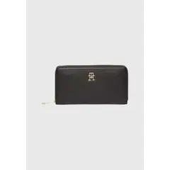 TOMMY HILFIGER - Billetera Soft Con Cierre Negro