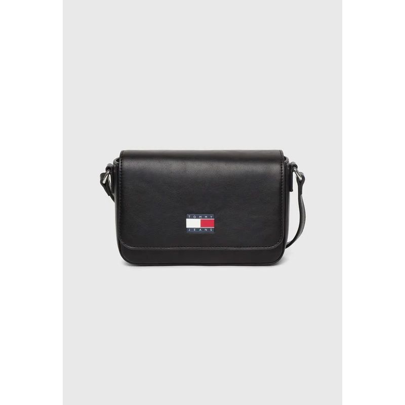 TOMMY HILFIGER - Bandolera Essential Con Solapa Negro Tommy Jeans
