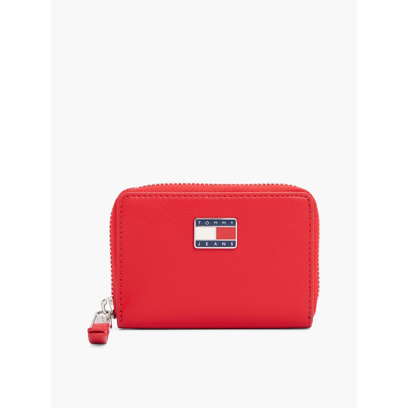 TOMMY HILFIGER - Billetera Pillow Con Logo Rojo Tommy Jeans