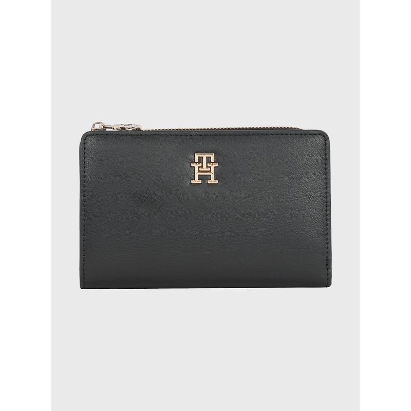 TOMMY HILFIGER - Billetera Distinct Slim Con Logo Negro Tommy Hilfiger