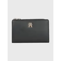TOMMY HILFIGER - Billetera Distinct Slim Con Logo Negro